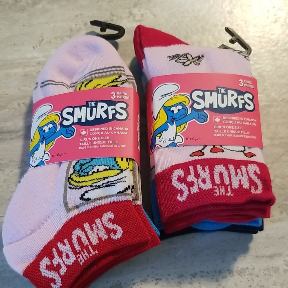 Kids Smurf Socks Size US 3-5